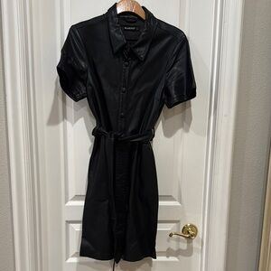 Black Button-Up [BlankNYC] Dress with Belt